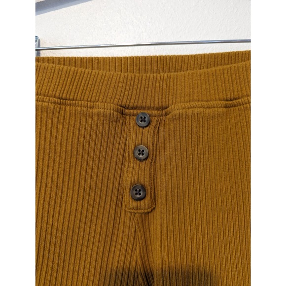 Madewell Ribbed Knit Slim Pajama Pants Golden Yellow - Picture 5 of 9